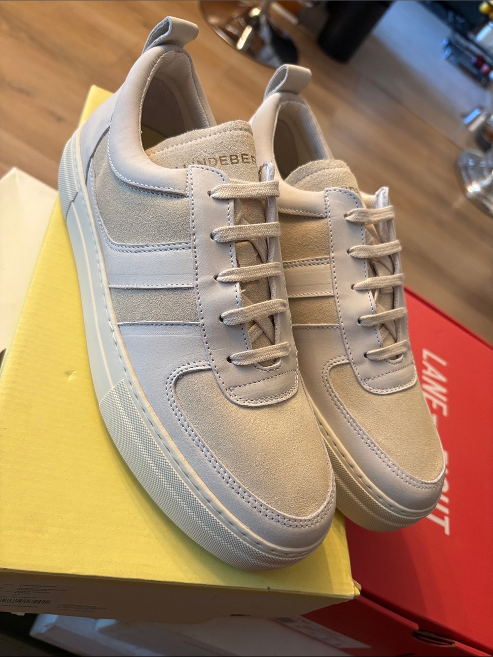 J.Lindeberg Sand Suede & Leather Low-Top Sneakers